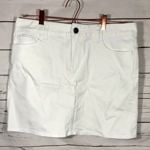 J.Crew Factory White Denim Skirt